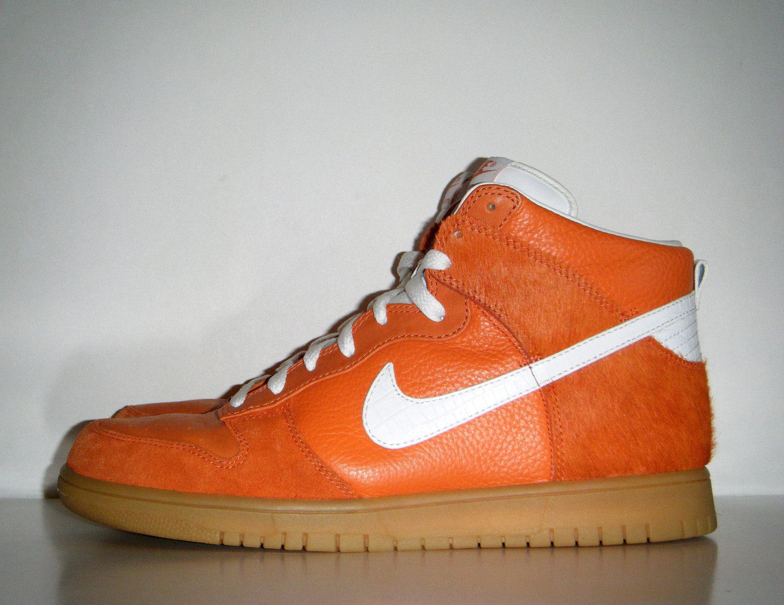 Nike Dunk High Premium Orange Horsehair Sample 01