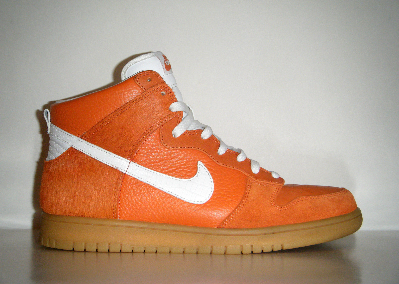 Nike Dunk High Premium Orange Horsehair Sample 02