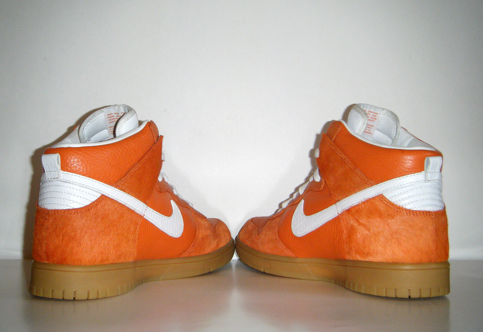 Nike Dunk High Premium Orange Horsehair Sample 06