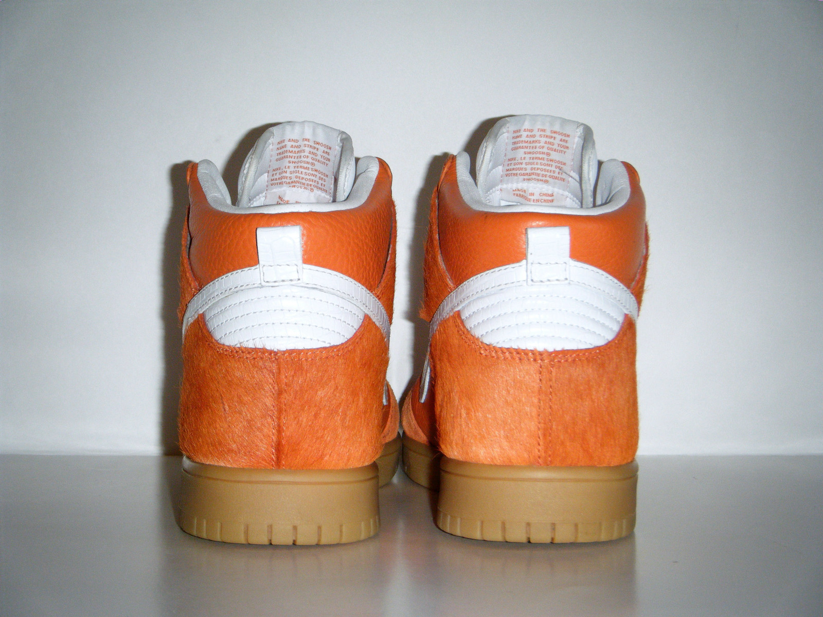 Nike Dunk High Premium Orange Horsehair Sample 07