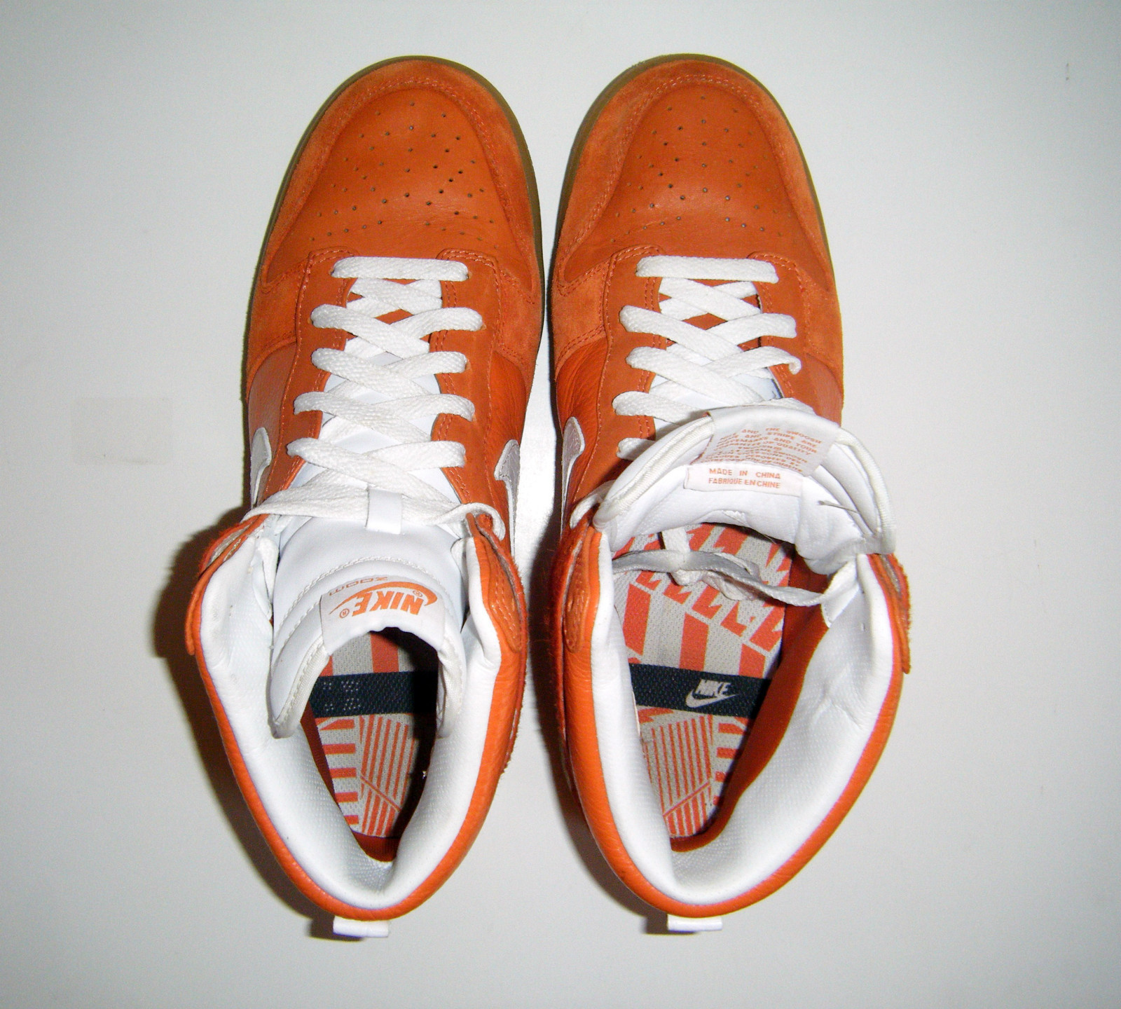 Nike Dunk High Premium Orange Horsehair Sample 08