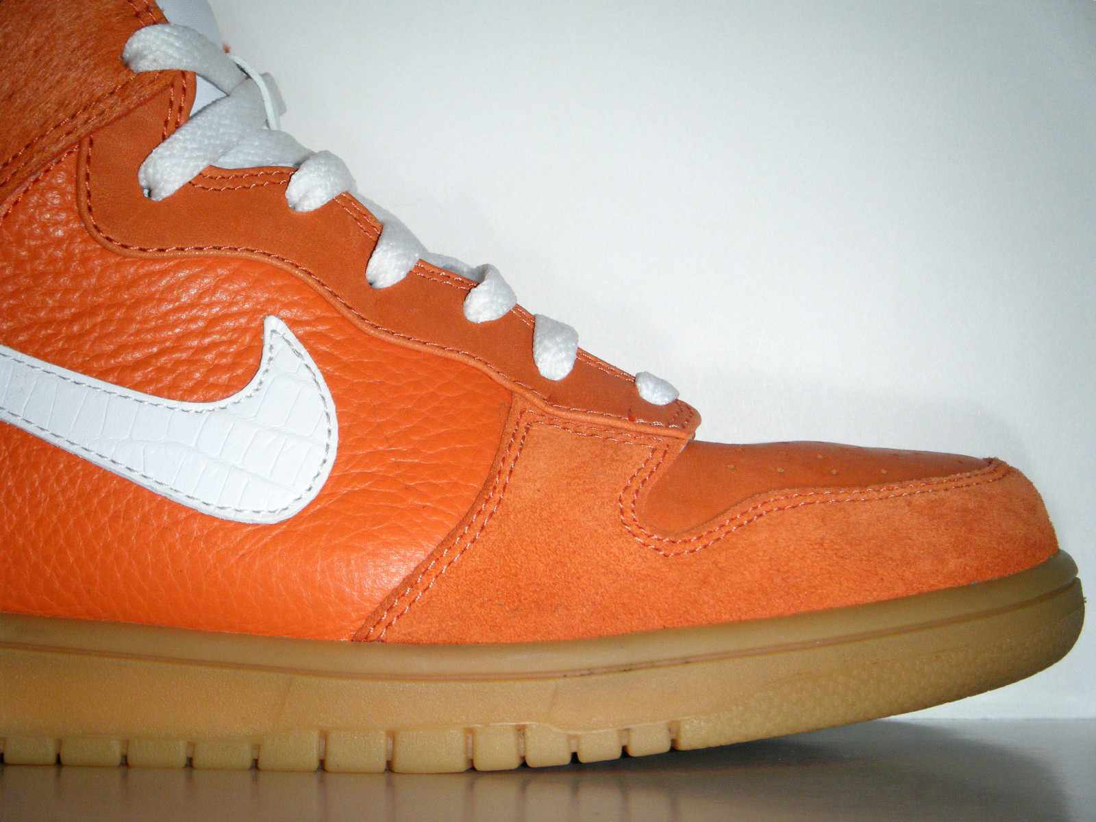 Nike Dunk High Premium Orange Horsehair Sample 10