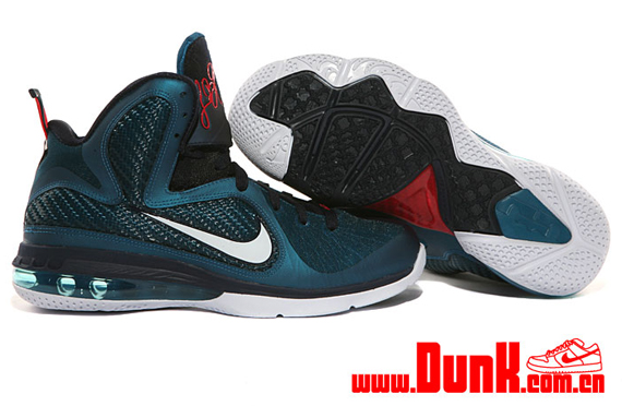 Nike Lebron 9 Green Abyss Obsidian Light Blue Heather 3
