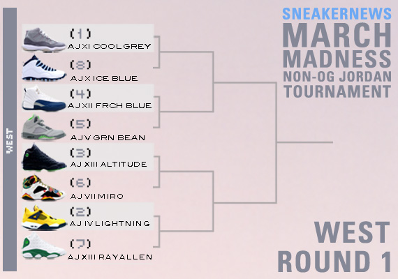 Sn March Madness 2012 Bracket Round 1 West