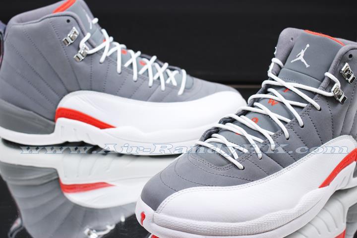Air Jordan 12 Retro - Cool Grey - Team Orange - White