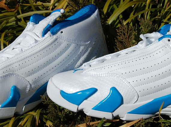 Air Jordan XIV GS - White - Siren Red - Neptune Blue