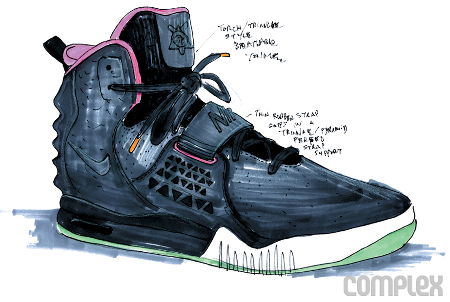 Nike Air Yeezy 2 New Images Design Sketches 07