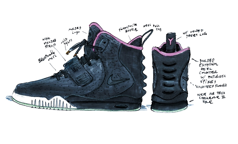 Nike Air Yeezy 2 New Images Design Sketches 08