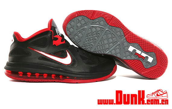 Nike Lebron 9 Low Black White Sport Red 6