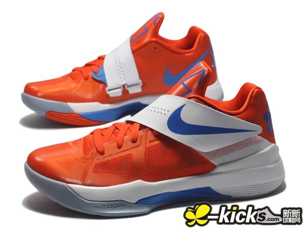 Nike Zoom Kd Iv Team Orange White Photo Blue 6