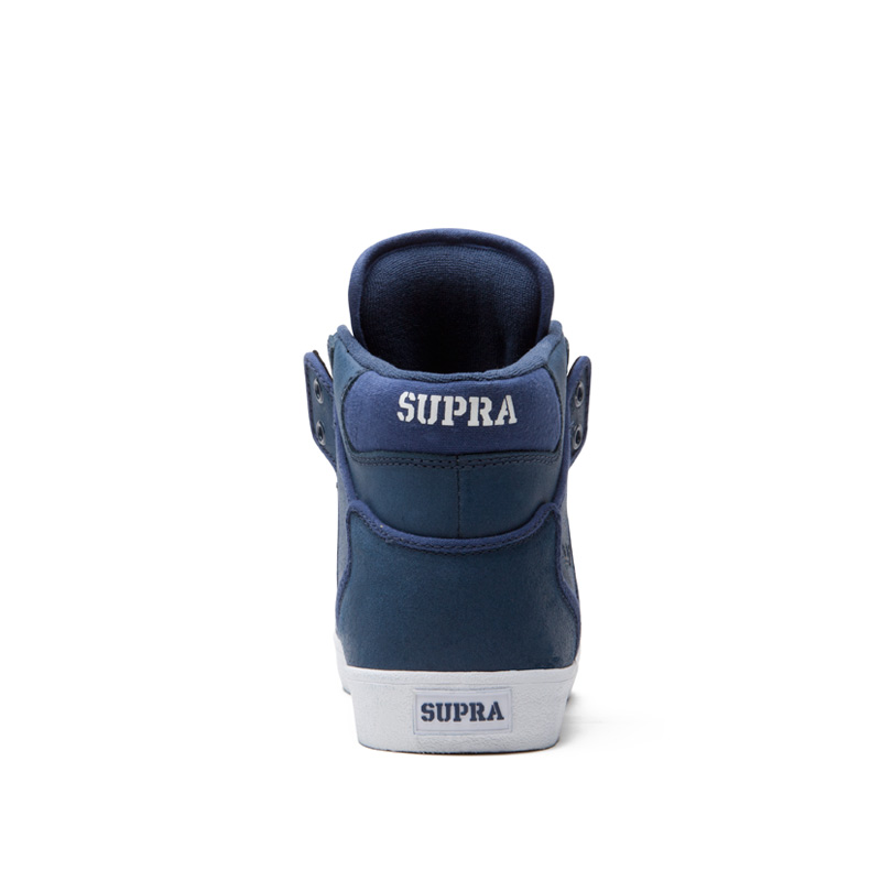 Supra Vaider Mid Waxed Suede Navy 4