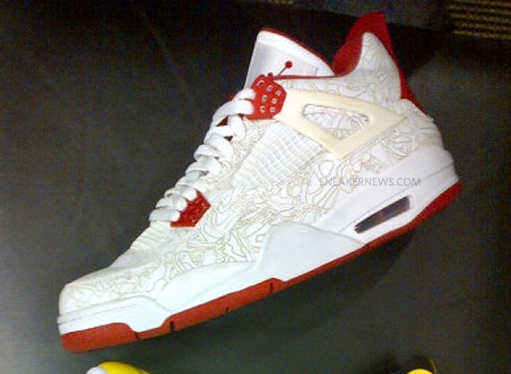 Air Jordan IV - White/Red 'Laser' Sample