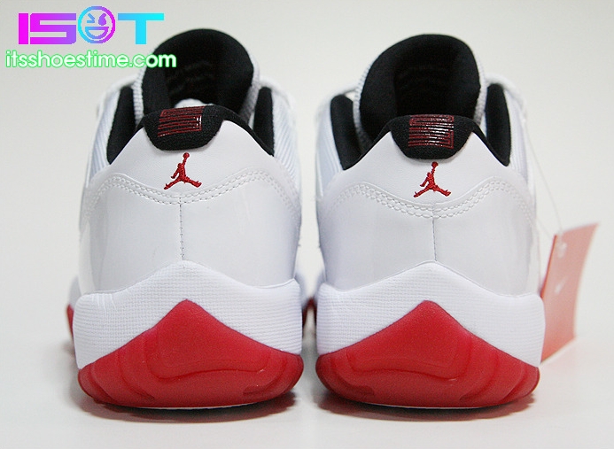 Air Jordan Xi Low White Varsity Red Detailed Images 15