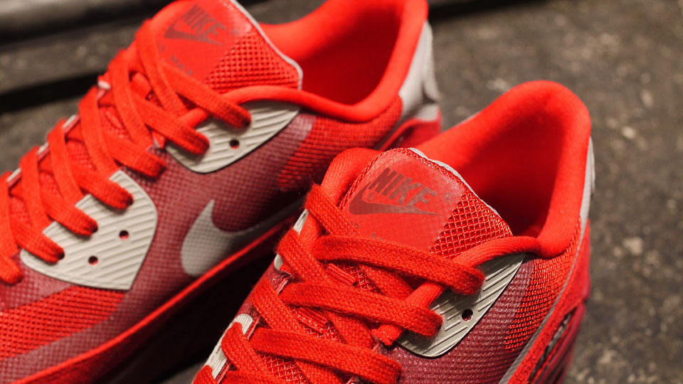 Nike Air Max 90 Hyperfuse Premium Gym Red Medium Grey 3