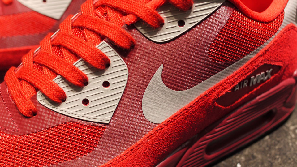 Nike Air Max 90 Hyperfuse Premium Gym Red Medium Grey 4