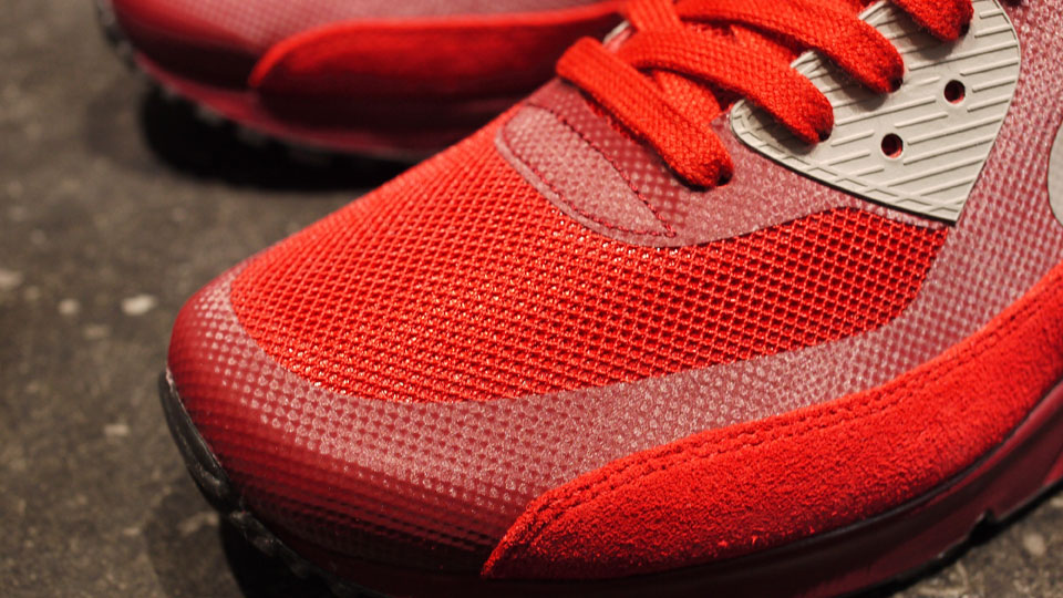 Nike Air Max 90 Hyperfuse Premium Gym Red Medium Grey 5
