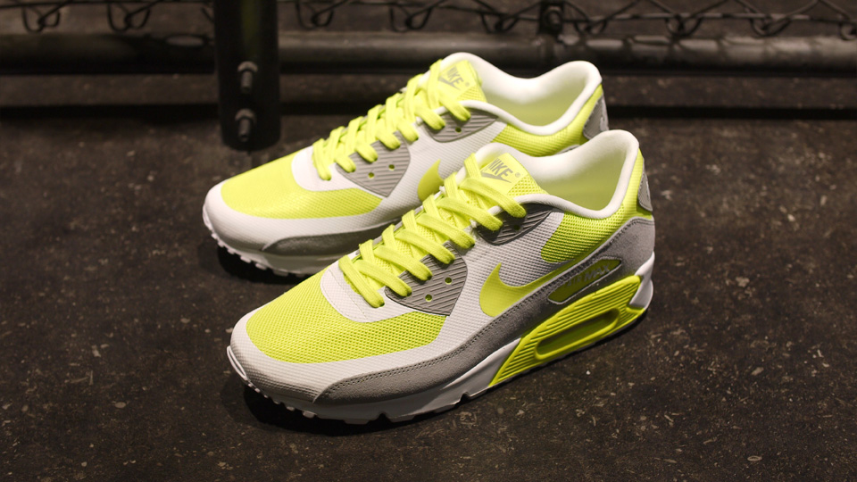 Nike Air Max 90 Hyperfuse Premium Volt Wolf Grey White 1