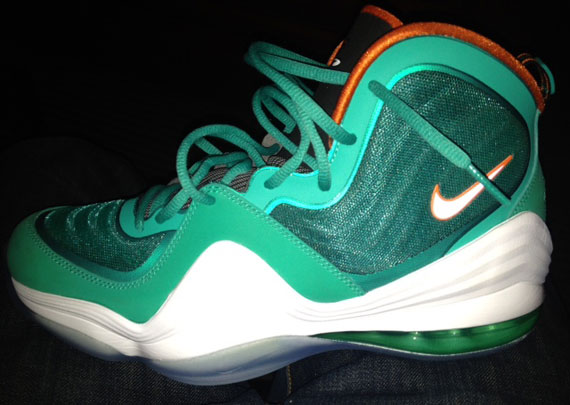 Nike Air Penny V New Green Safety Orange White