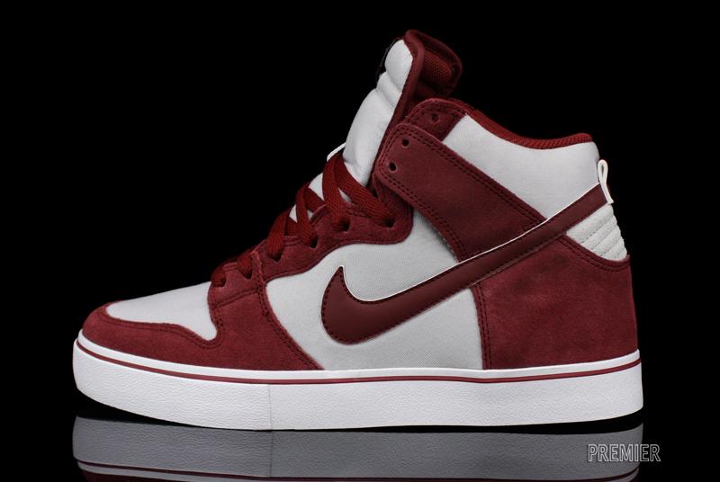 Nike Dunk High Lr Team Red Metallic Platinum 1
