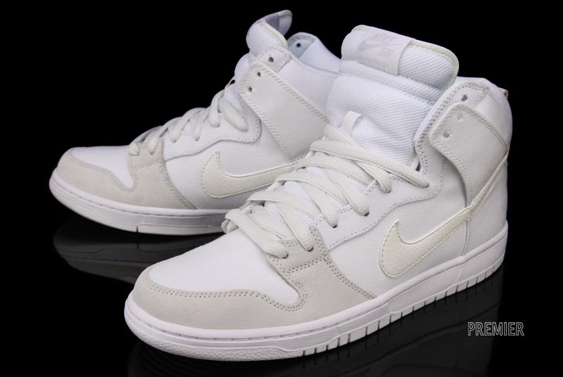 Nike Sb Dunk High Pro White Metallic Summit White 2