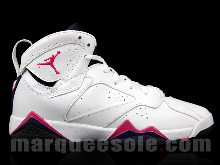 Air Jordan Vii Gs White Purple Pink 2