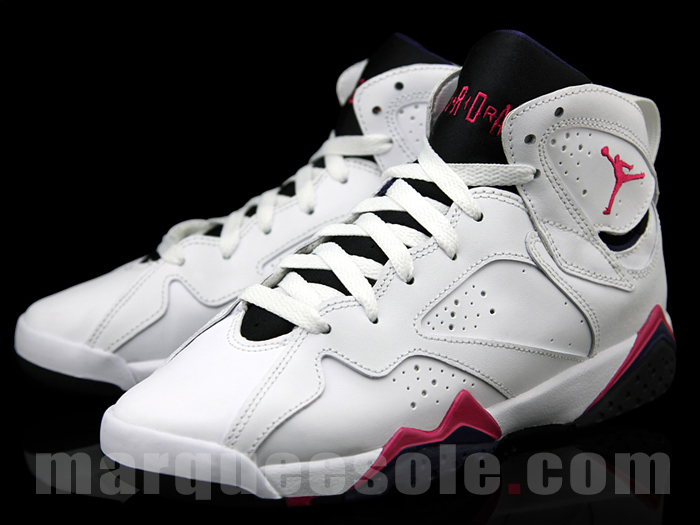 Air Jordan Vii Gs White Purple Pink 3