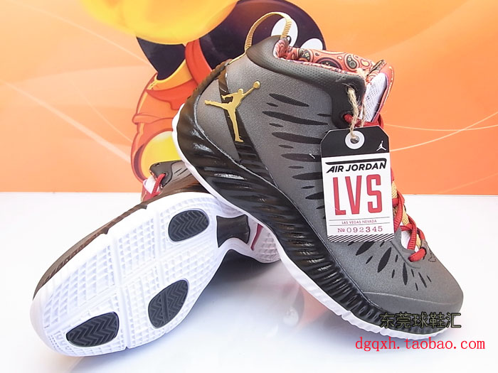 Jordan Super Fly Rttg Black Red Gold 6