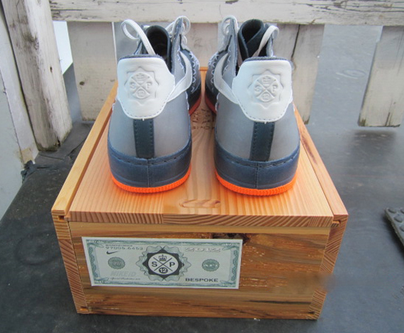 Nike Air Force 1 Bespoke Slovadon Vachetta Grey Orange 3