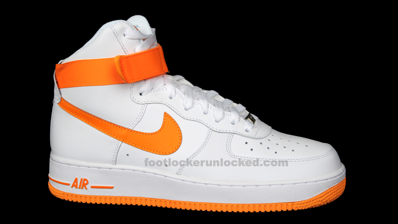Nike Air Force 1 High White Vivid Orange 1