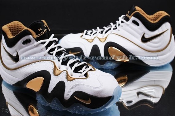 Nike Zoom Flight Uptempo – White – Metallic Gold – Black