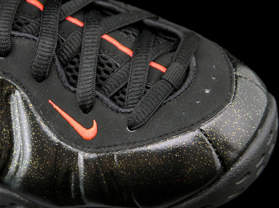 Air Foamposite One Black Red Gold Sample
