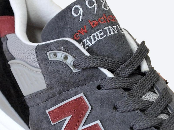 New Balance 998 Made In Usa Grey Black Red 1