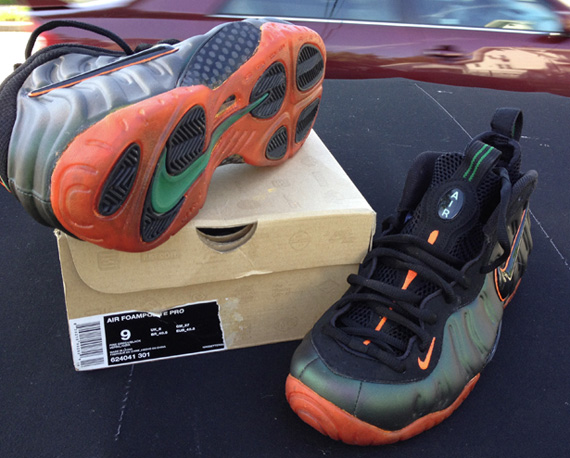 Nike Air Foamposite Pro Miami Hurricanes Customs 3