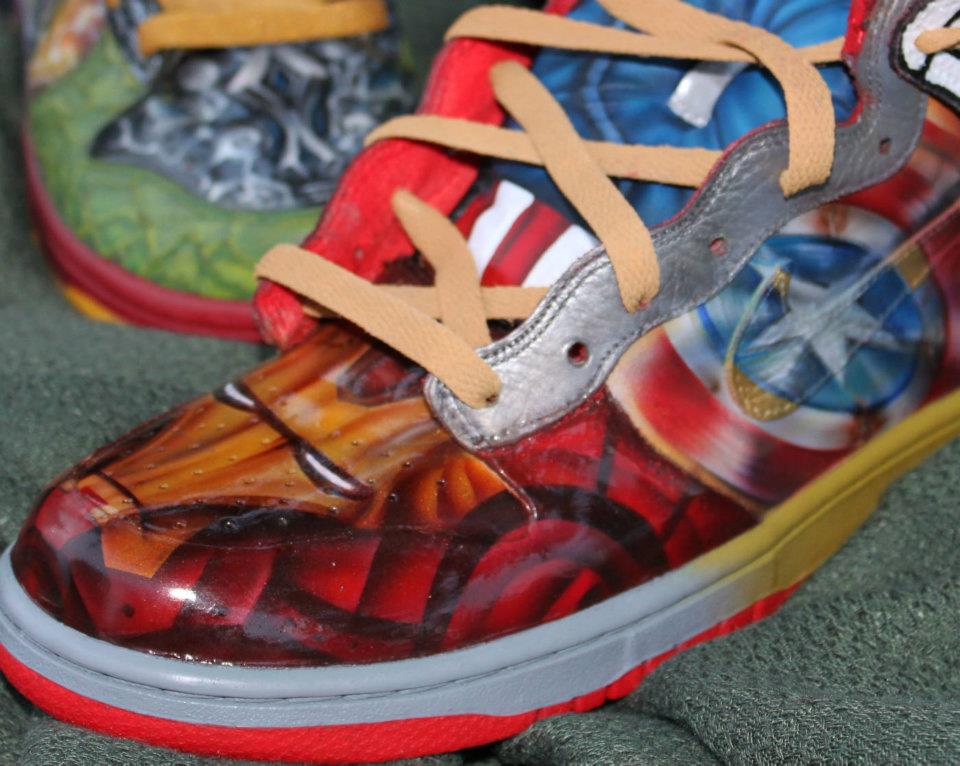 Nike Dunk High What The Vengers Custom By Expression Airbrush 01