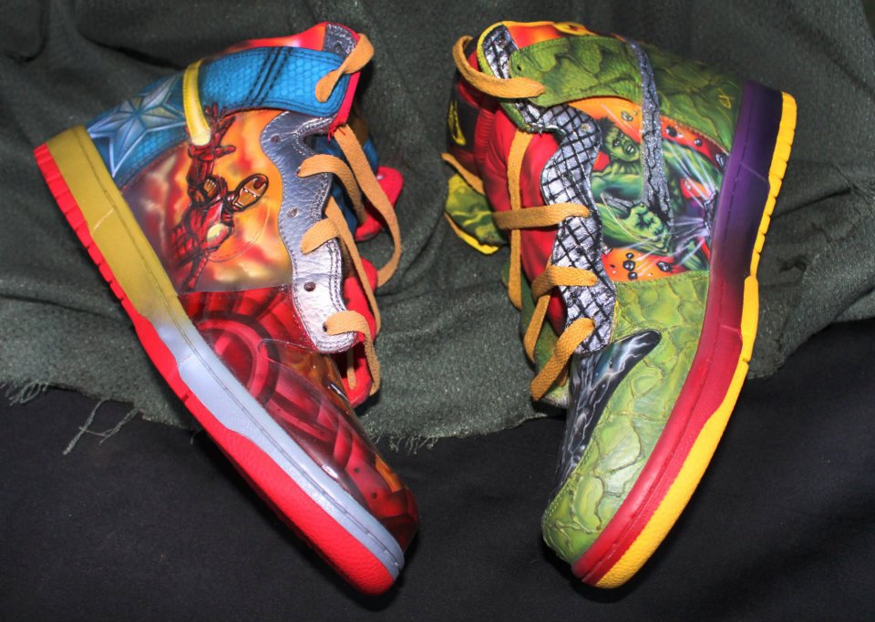 Nike Dunk High What The Vengers Custom By Expression Airbrush 05