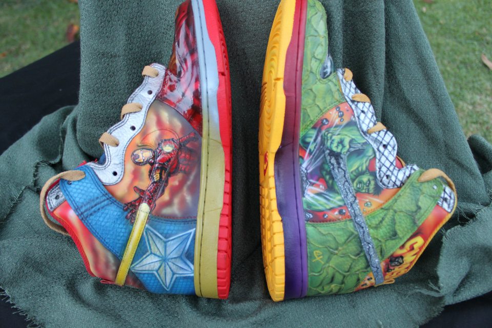Nike Dunk High What The Vengers Custom By Expression Airbrush 06