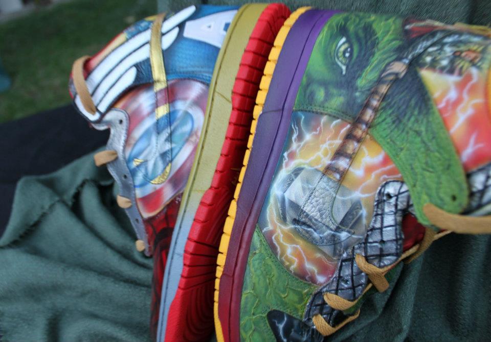 Nike Dunk High What The Vengers Custom By Expression Airbrush 08