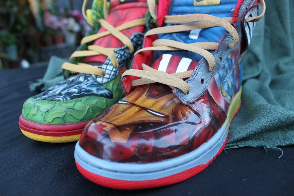 Nike Dunk High What The Vengers Custom By Expression Airbrush 09