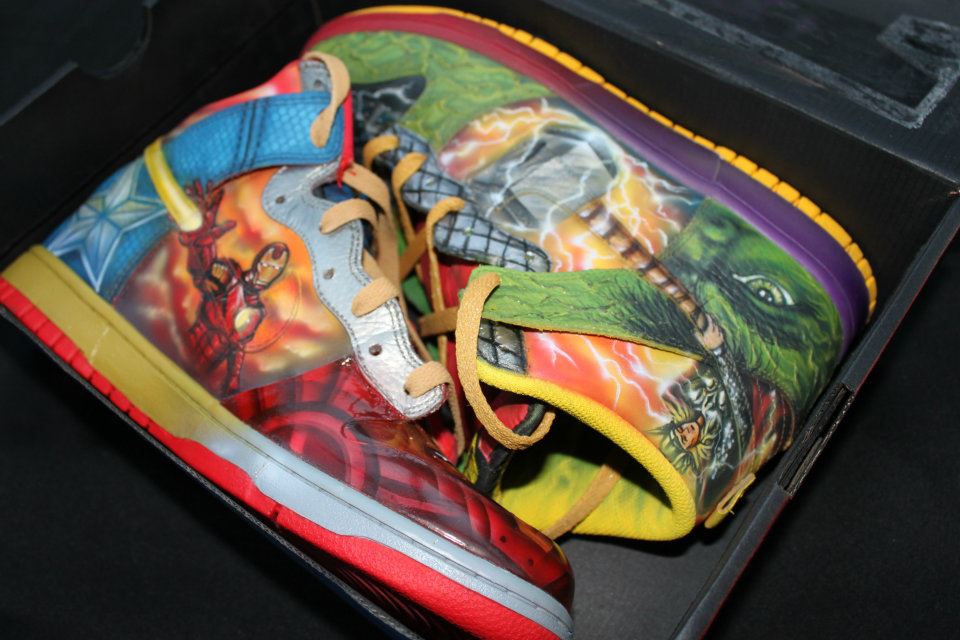Nike Dunk High What The Vengers Custom By Expression Airbrush 16