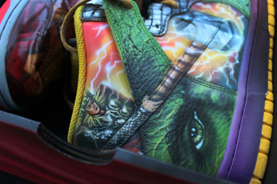 Nike Dunk High What The Vengers Custom By Expression Airbrush 17