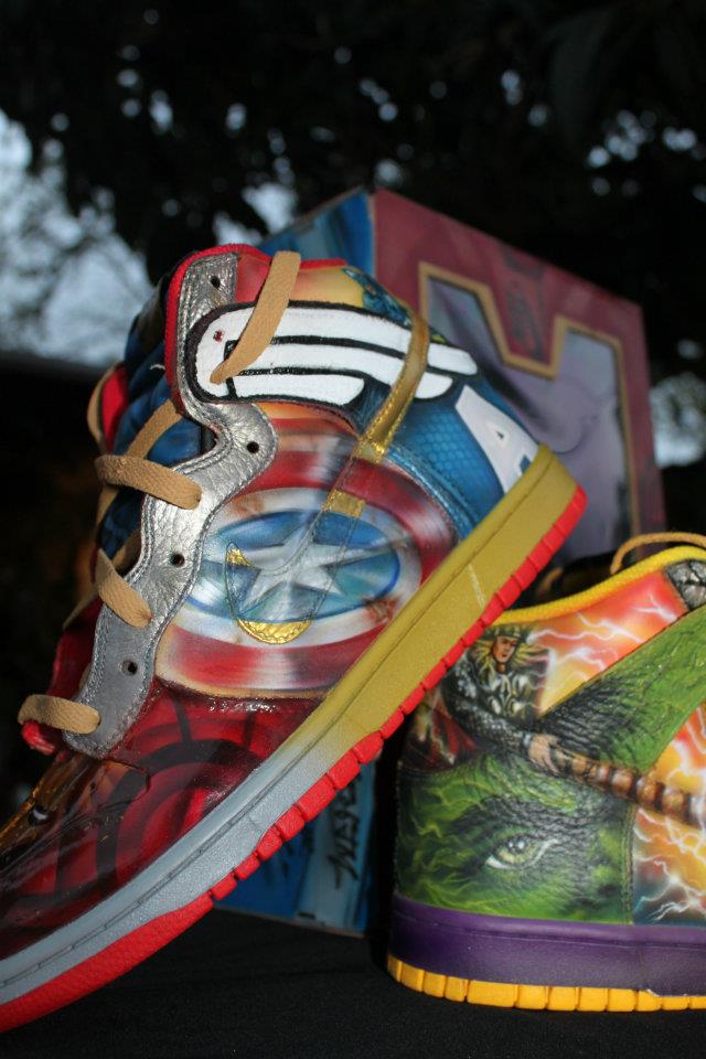 Nike Dunk High What The Vengers Custom By Expression Airbrush 21