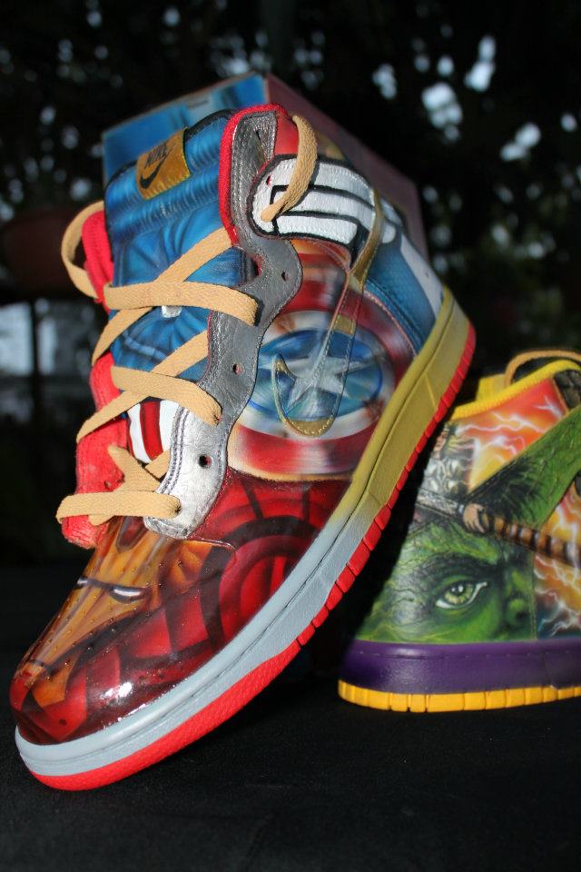 Nike Dunk High What The Vengers Custom By Expression Airbrush 22