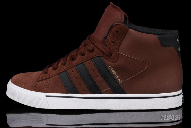 Adidas Skate Campus Vulc Mid Dark Rust Black 1