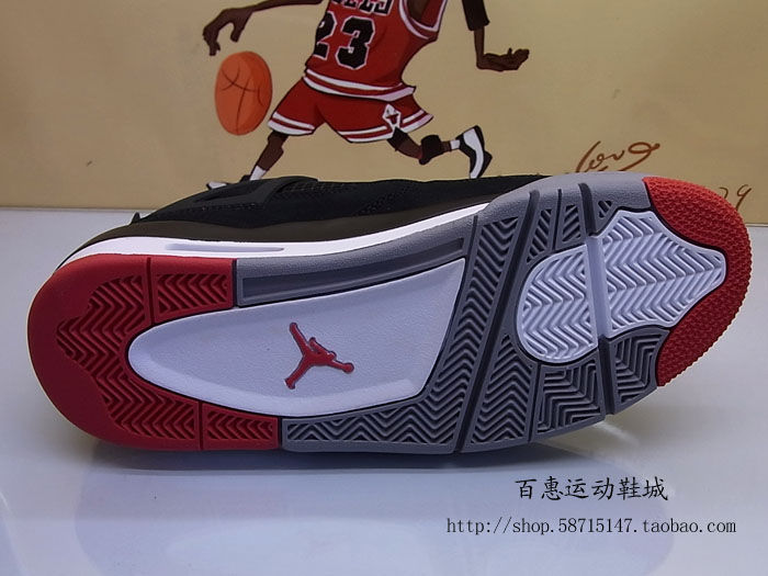Air Jordan Iv Black Cement Grey Fire Red 07