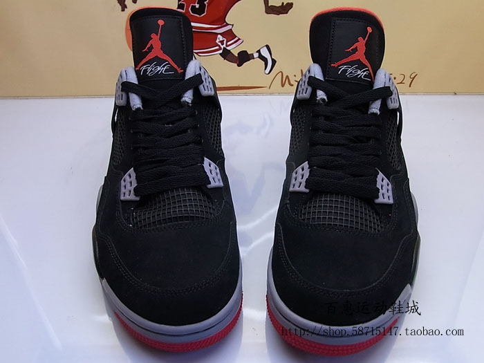 Air Jordan Iv Black Cement Grey Fire Red 09