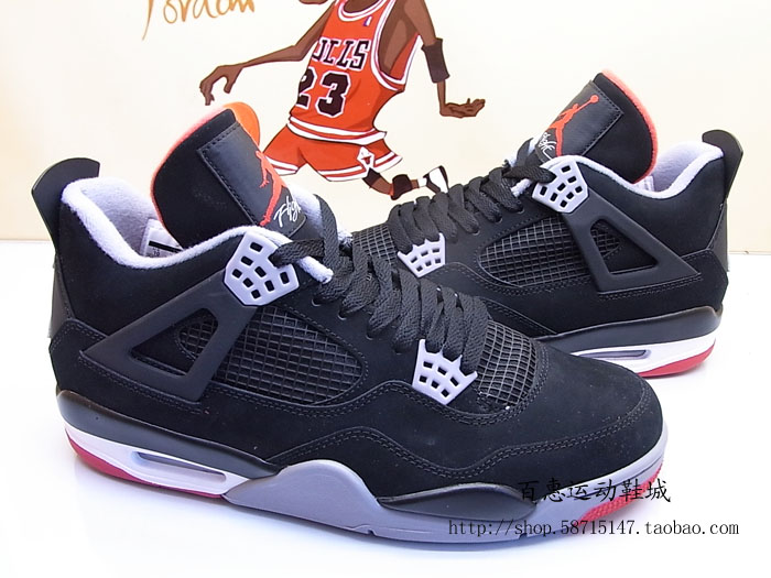 Air Jordan Iv Black Cement Grey Fire Red 13