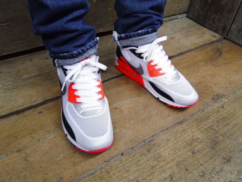 Nike Air Max 90 Hyperfuse Infrared On Foot Images 6