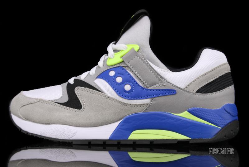Saucony Grid 9000 Grey Blue Neon 1