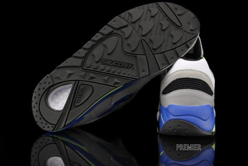 Saucony Grid 9000 Grey Blue Neon 3