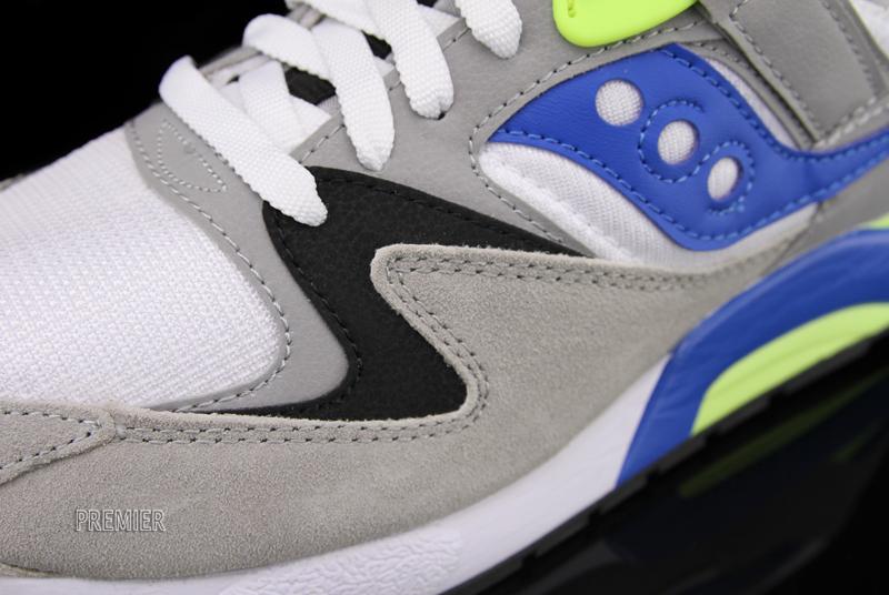Saucony Grid 9000 Grey Blue Neon 4